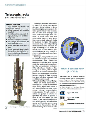 EECO technical article: Telescopic Jack - Application & Service