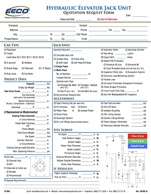 EECO Hydraulic Jack RFQ Form