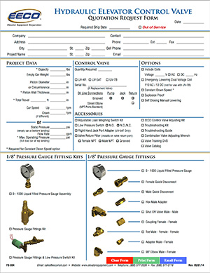 EECO Control Valve Quote Request Form